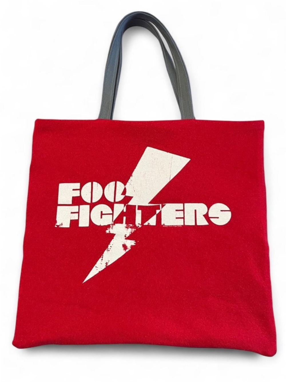 Handmade Foo Fighters T-Shirt Upcycle Tote Bag Lightening Bolt Graphic Logo  🎶